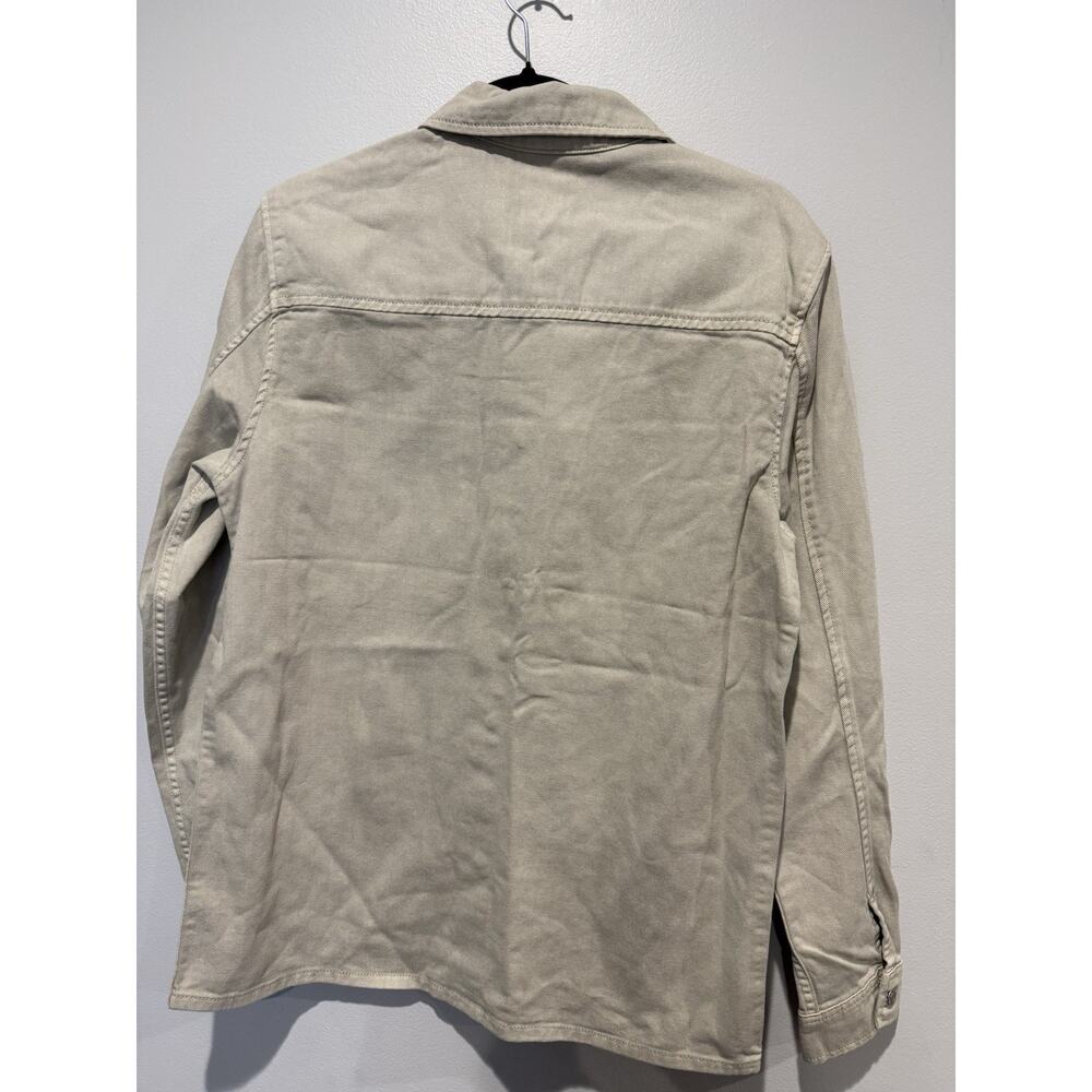 Unisex Industry Republic Clothing Taupe Denim Jacket Button Up Cotton Utility S - Picture 5 of 9